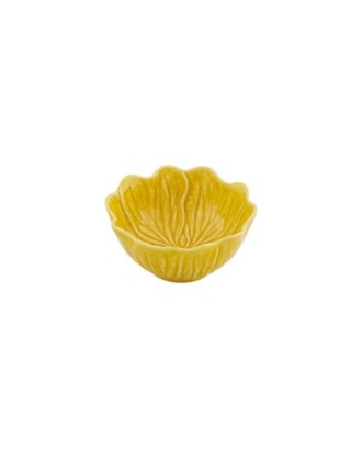 Bol ceramic galben, 12 cm, Flora - BORDALLO PINHEIRO